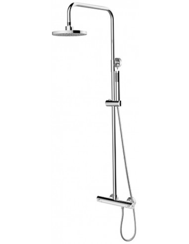 DECCO brusesæt m/termostat H100 - 138 cm - Krom