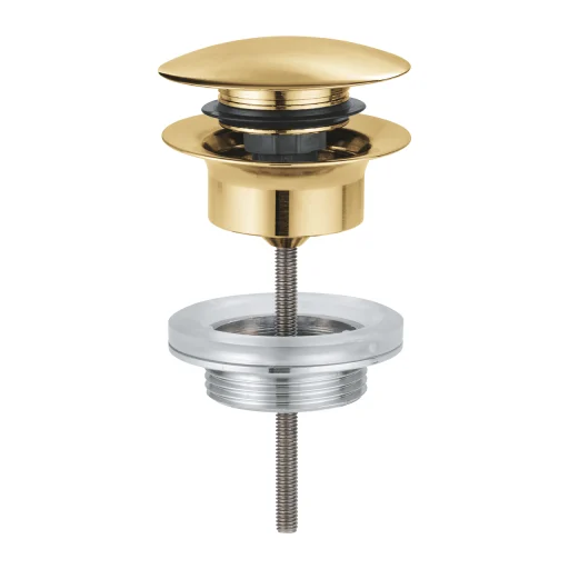 Grohe push-open bundventil 1 1/4", børstet cool sunrise