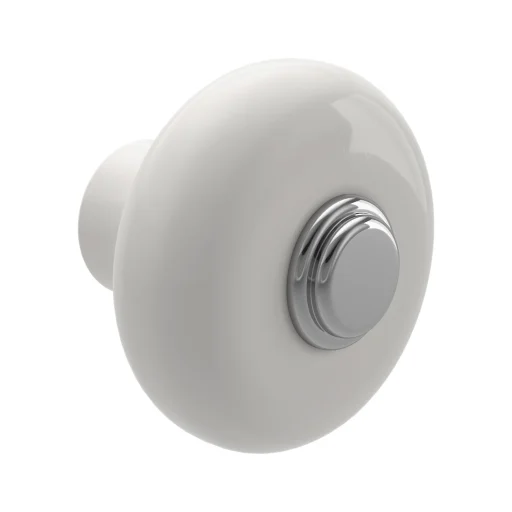 Svedbergs V1 håndtag, Ø3,7 cm, hvid