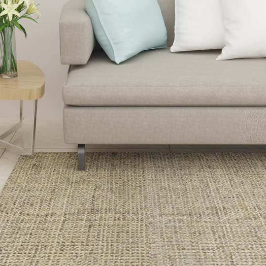 vidaXL gulvtæppe 100x250 cm naturlig sisal gråbrun