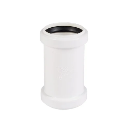Hvid dobbeltmuffe 50 mm