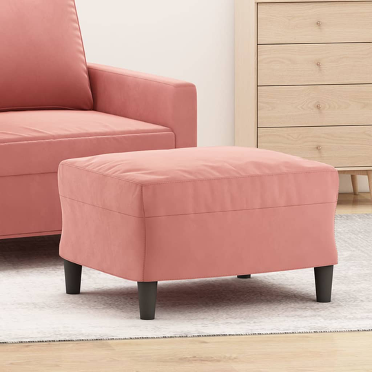 vidaXL fodskammel 60x50x41 cm velour pink