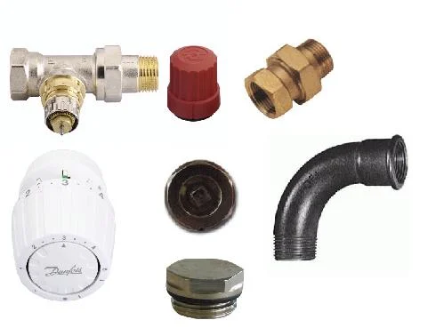 Danfoss pakke til radiatorer med ligeløbende montage på fremløb