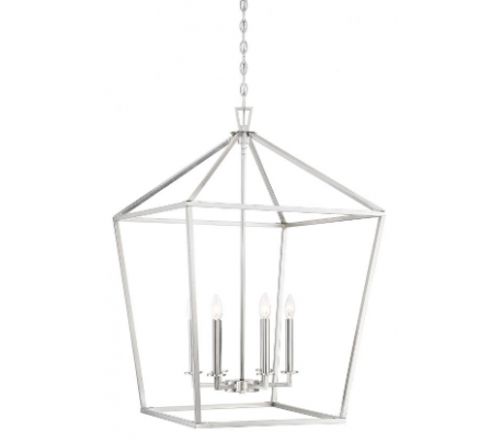 Townsend 6 Foyer Lysekrone 61 x 61 cm - Satineret nikkel
