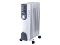 Gripo olieradiator 2000W - Med termostat & timer, 1,5m kabel m/Schuko-stik, 3 indstil.