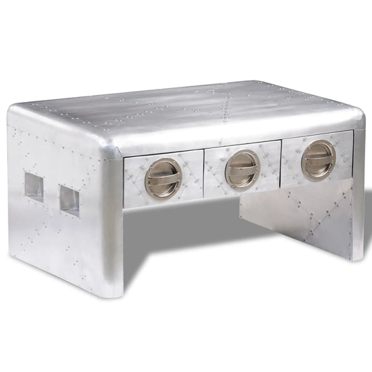 vidaXL sofabord med 3 skuffer vintage flyverstil