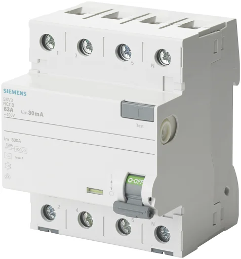 Siemens 5SV HPFI relæ A, 4P, 40A