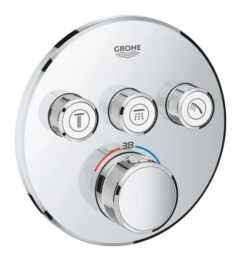 Grohe Grohtherm SmartControl indbygningsbatteri, 3 udtag, krom