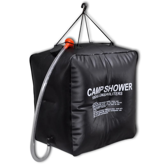 vidaXL soldrevet campingbruser udendørs bad 40 l