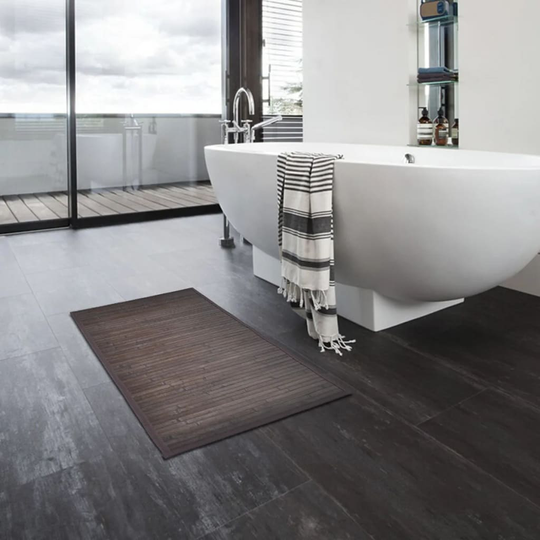 vidaXL bademåtter 2 stk. 60 x 90 cm bambus mørkebrun