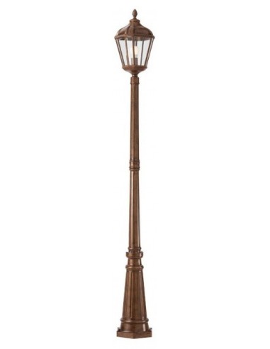 ESSEN Bedlampe i aluminium og glas H221,5 cm 1 x E27 - Antik brun
