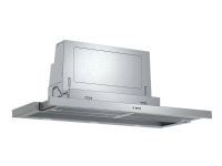 Bosch Serie | 4 DFS097A51 - Hætte - teleskopisk - Niche - bredde: 52.4 cm - dybde: 29 cm - udtrækning og recirkulation (-) - med intern motor - metalsølv