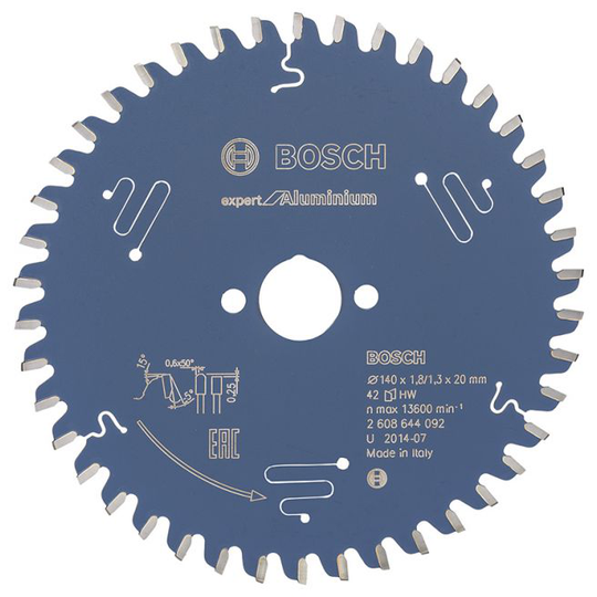 Bosch Rundsavsklinge 140x20x1.8mm 42t Exp Alu - 2608644092