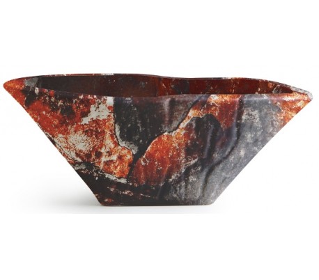 Terra håndvask i keramik 54 x 46 cm - Lava marmor