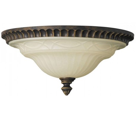 Drawing Room Plafond Ø33 cm 2 x E27 - Rustik bronze