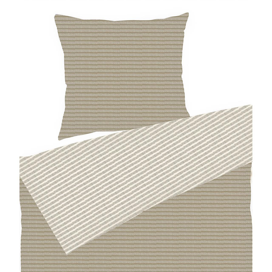 SINNERUP Lines sengetøj (BEIGE, 140X200 (alm. længde))