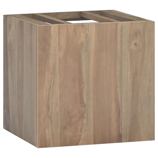 vidaXL væghængt badeværelsesskab 46x25,5x40 cm massivt teaktræ