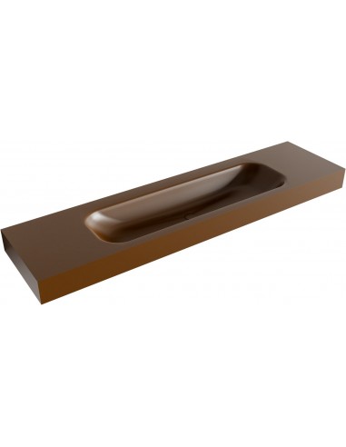 BIG LARGE væghængt håndvask 180 x 46 cm Solid surface - Rust