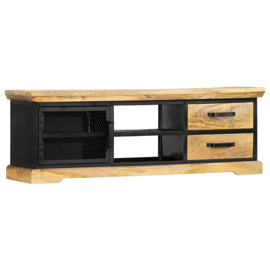vidaXL tv-skab 120 x 30 x 40 cm massivt mangotræ sort