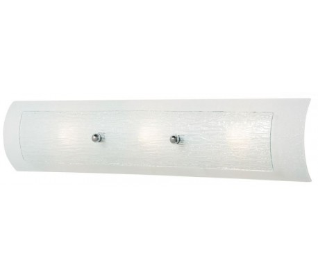 Duet Badeværelseslampe i stål og glas B61 cm 3 x G9 LED - Poleret krom/Frostet