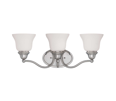 Yates 3 Badeværelseslampe B58 cm - Tingrå/Opalhvid