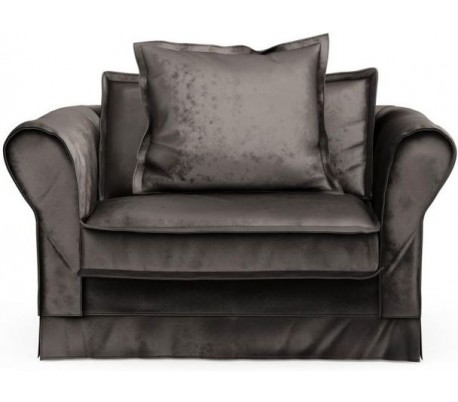 Carlton Lænestol i velour B120 cm - Grå