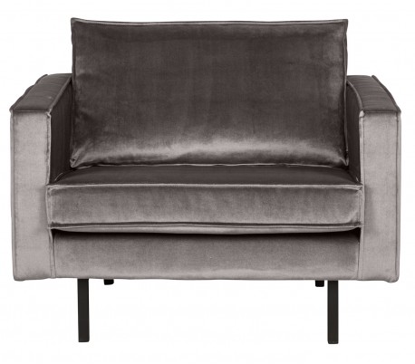 Rodeo Lænestol i velour B105 cm - Taupe