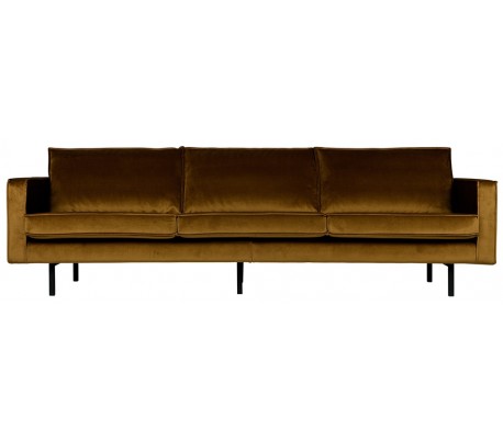 Rodeo 3-personers sofa i velour B277 cm - Honning