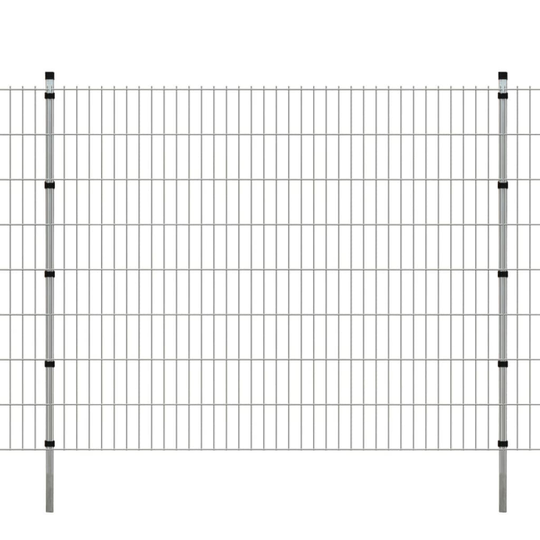 vidaXL Havehegn med stolper 2008x1630 mm. 20 m Sølv