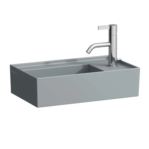 Kartell Laufen håndvask, 46x28 cm, højrevendt, mat grafit