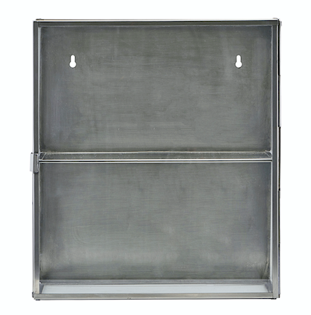 Kabinet 40x35x15 cm - Glas/stål