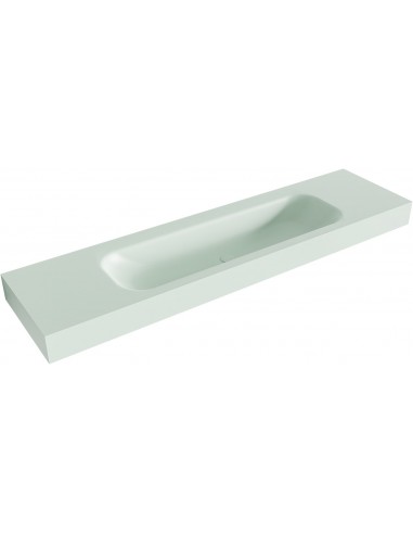 BIG LARGE væghængt håndvask 180 x 46 cm Solid surface - Svag grøn