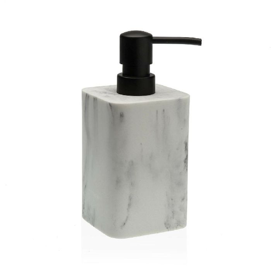 Sæbedispenser Versa Marble Hvid Plastik Harpiks (8 x 19,4 x 8 cm)