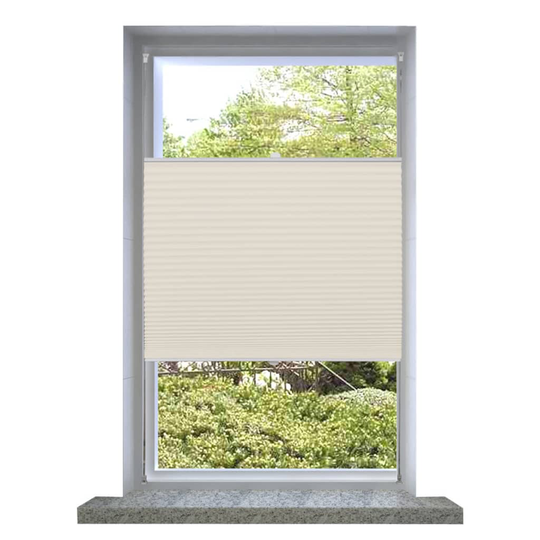 vidaXL plisseret rullegardin 50 x 150 cm cremefarvet