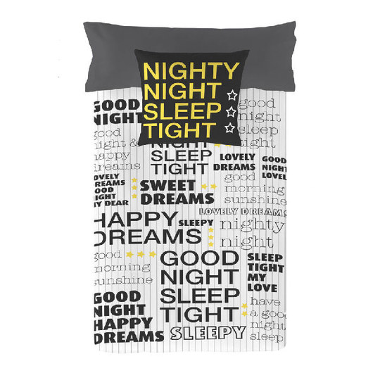 Nordisk cover Naturals Words (260 x 220 cm) (Seng 180/190)