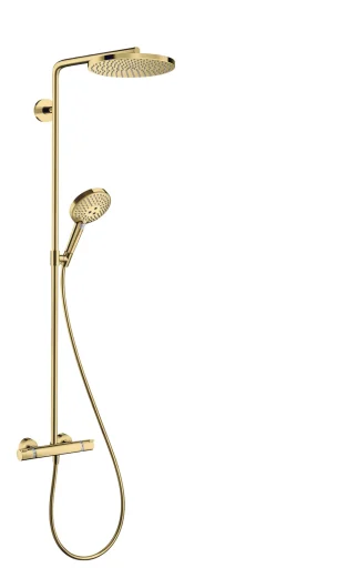 Hansgrohe Raindance Select S 240 1jet Powderrain brusesystem, poleret guld-optik