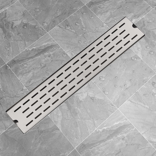 vidaXL Lineært bruseafløb linjedesign 630x140 mm rustfrit stål