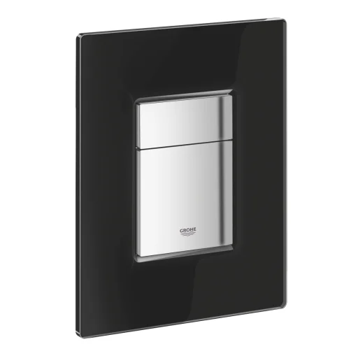 Grohe Skate Cosmopolitan betjeningsplade, stor, sort glas/krom