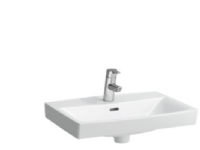 Laufen PRO-N håndvask 50 x 36 cm med central hanehul. Monteres på enten 195 mm bæringer eller bolte montering.