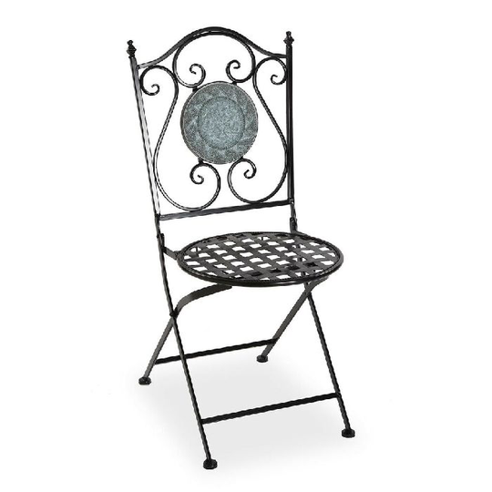 Vrtni stol Versa Mosaik Turkisblå Metal (50 x 92 x 39 cm)