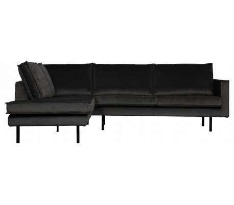 Rodeo Hjørnesofa venstrevendt i velour 266 x 213 cm - Antracit