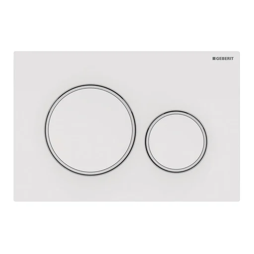 Geberit Sigma 20 betjeningsplade, hvid/mat hvid