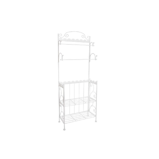 Fritstående håndklædestativ DKD Home Decor Metal Hvid (46,5 x 20,5 x 128 cm)