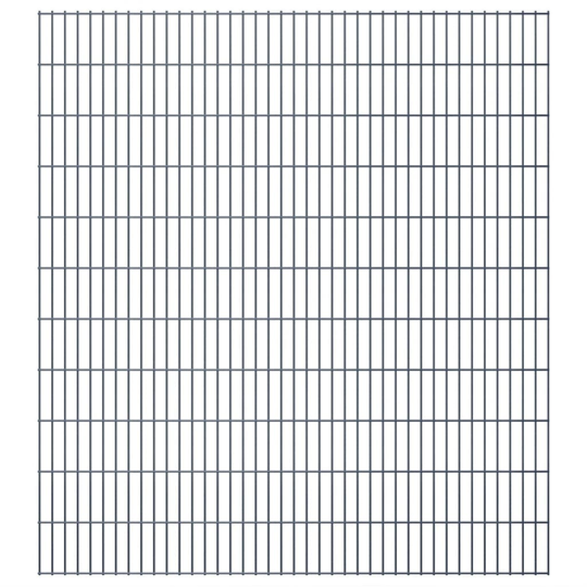 vidaXL havehegnspaneler 2D 2,008x2,23 m 10 m (total længde) grå