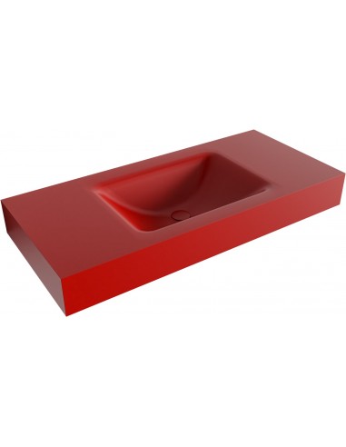 CLOUD væghængt håndvask 100 x 46 cm Solid surface - Rød