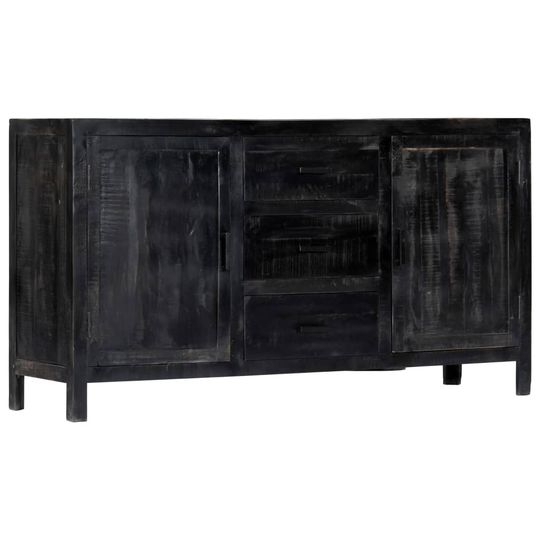 vidaXL skænk 147 x 40 x 80 cm massivt mangotræ sort