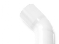 Plastmo bøjning 45° Hvid 75 - Plastmo