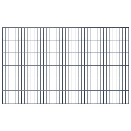 vidaXL havehegnspaneler 2D 2,008x1,23 m 32 m (total længde) grå