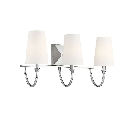 Cameron 3 Badeværelseslampe B61 cm - Poleret nikkel/Hvid
