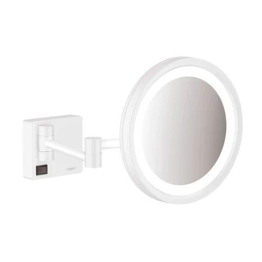 Hansgrohe AddStoris kosmetikspejl, LED-lys, mat hvid
